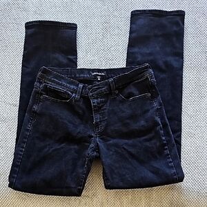 Lucky Sweet Mid Rise Straight Leg Black Denim Jeans8/29 R